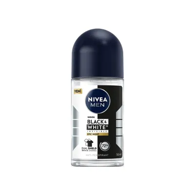 NIVEA Nivea Deodorant Roll-On Black & White Epic Night Erkek 50 ml