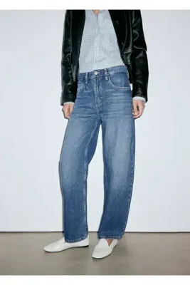 MANGO Woman Orta belli balon jean pantolon