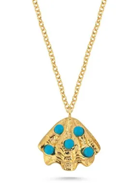 Lisalina Turquoise Scallop Kadın Altın Kaplama Kolye