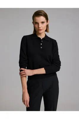 Pierre Cardin Siyah Slim Fit Basic Kazak 50331295-VR046