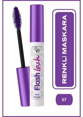 Golden Rose Flash Lash Colored Mascara No: 07 Plum Purple - Renkli Maskara
