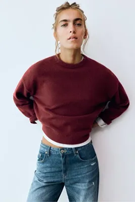 Pull & Bear Soft örgü boxy kazak