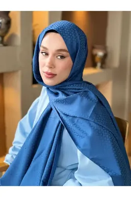 Modakaşmir İpeksi Jakar Serisi Su Dalgası Desen Şal