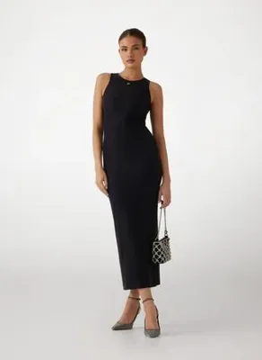 Guess Siyah Kadın Elbise KIM TANK LONG DRESS - SECOND SKIN X