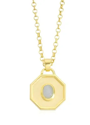 Juliette Adel Aquamarine Kadın Altın Kaplama Kolye