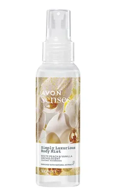 Avon Simply Luxurious Beyaz Şeftali ve Vanilya Orkide Kokulu Vücut Spreyi 100 Ml.