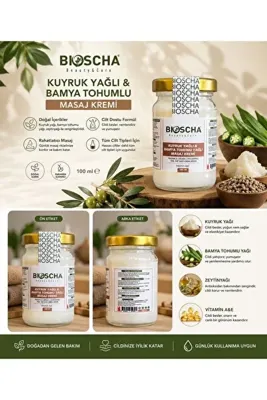 BIOSCHA KOZMETİK BIOSCHA KUYRUK YAĞLI VE BAMYA TOHUMLU MASAJ KREMİ