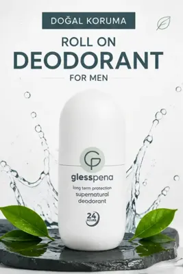 glesspena organics Doğal İçerikli Supernatural Ter Kokusu Önleyici Erkek Roll-On Deodorant