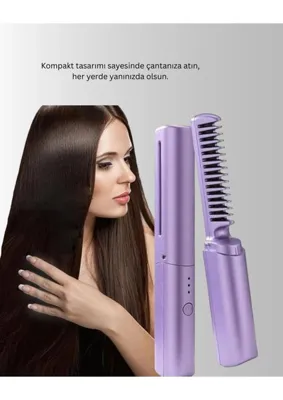 Uravas Store Kablosuz Isıtmalı Saç Düzleştirici Fırça - Hafif ve Pratik