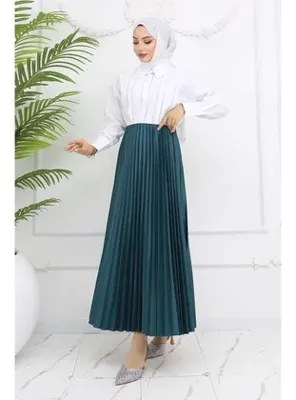 benguen Piliseli Etek Zümrüt Yeşili 4560