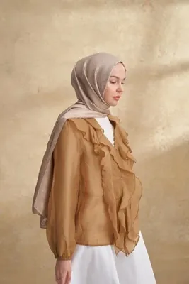 ARMANDA JOSE JAKAR ETHNIC DESEN ŞAL - VİZON