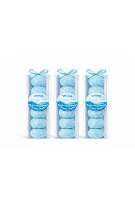 visuda kozmetik Visuda - Köpüren Banyo Topu OKYANUS Aromalı 50gr x 15 Adet