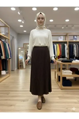 Famelin Kadın Piliseli Etek 8940