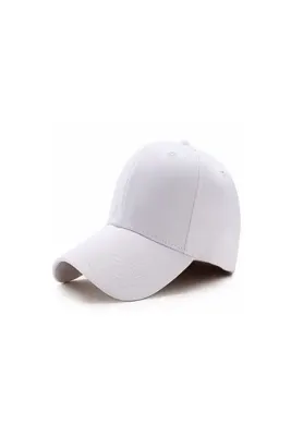 Genel Markalar Düz Renk Cap Beyaz Unisex Erkek Kadın Şapka Kep