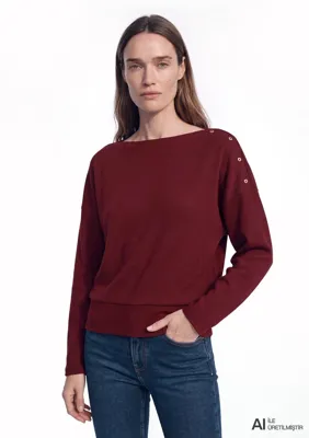 Mavi Bordo Basic Tişört