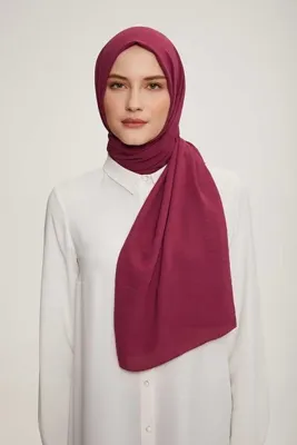 Armine Trend Koyu Fuşya Tek Renk Cazz Şal 4034
