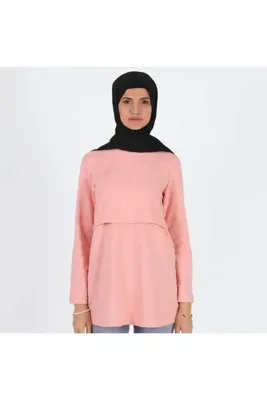Mersha Collection Mersha Yavruağzı Emzirme Tunik - Lohusa Bluz