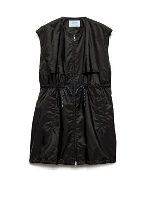 Prada Siyah Re-Nylon Kadın Mini Elbise