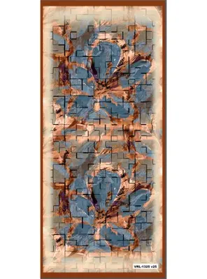 19v69 ITALIA Çiçekli Desen Pavia Seri Şal Askısı ile Birlikte 90X200 cm SİYAH GOLD ANTRASİT
