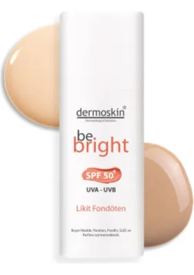 Dermoskin Be Bright SPF50+ Likit Fondöten 33ml - Light