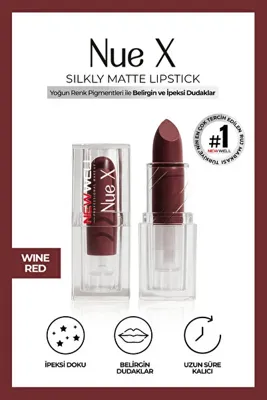 New Well Nue X Silkly Matte Lipstick Wine Red 06
