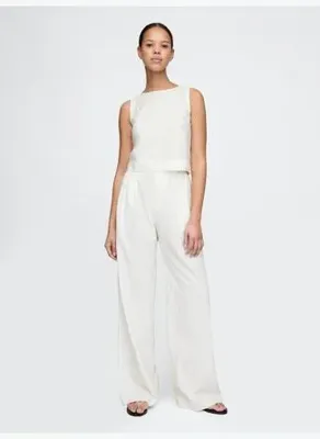 GAP 365 High Rise Keten Karışımlı Pantolon 