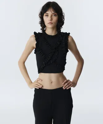 Twist FIRFIR ŞERİTLİ CROP TRİKO
