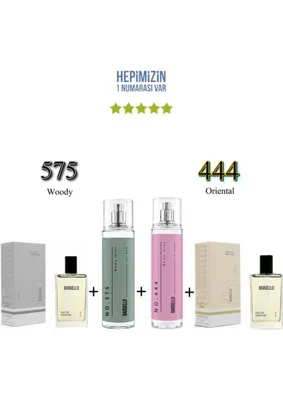 Bargello 575 + 444 Erkek/kadın Parfüm Edp 50 ml Woody/oriental + No: 575 + No: 444 Erkek/kadın Body Mist Edt 210 ml Woody/oriental -MNMS575444BMSET