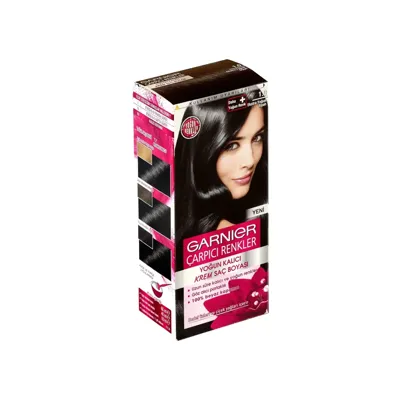 Garnier Çarpıcı Renkler Saç Boyası Ekstra Yoğun Siyah 1