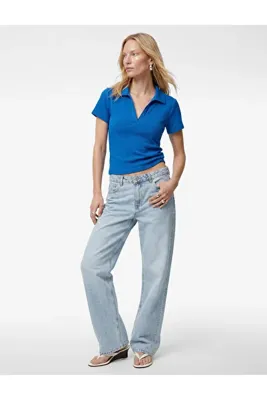 Koton Slim Fit Ribanalı Kısa Kollu Polo Yaka Tişört