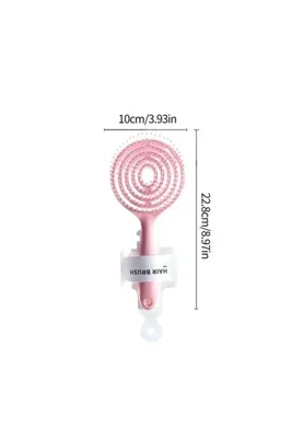 Beauty Box 3 Boyutlu Büyük Sihirli Kıvırcık Kabarık Dolaşık Kırmayan Saç Masaj Fırçası Barbie Pembesi