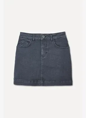Mudo Kadın Antrasit Mini Jean Etek