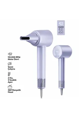 HANEL MAVİ BLDC TURBO MOTOR SAÇ KURUTMA - ŞEKİL MAKİNESİ 1500W 3-KDM.HIZ 4-KDM.ISIAYAR=SICAK-ILIK-HAFİF-SO