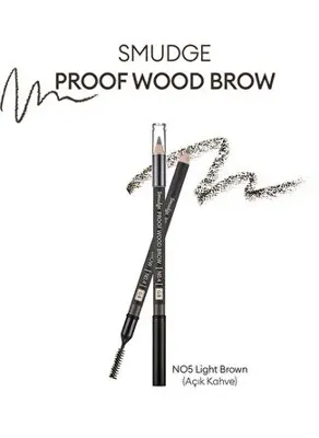 Missha Bulaşmayan Kalıcı Doğal Kaş Kalemi  Smudge Proof Wood Brow No.5 (Light Brown)