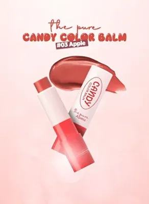 MISSHA Dudakları Nemlendiren Parlak Bitişli Renkli Dudak Balmı A'PIEU The Pure Candy Color Balm No.03 Apple