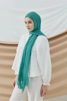 Modakaşmir Aminenesil mint yeşili bambu şal
