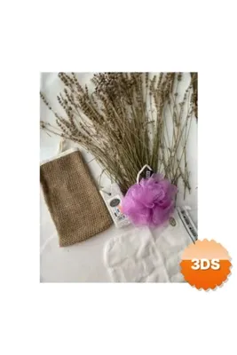 3D Sepetim Doğal 4'lü Banyo Hamam Seti Kabak Lifi Vücut Kesesi Ponza Taşı Top Lif