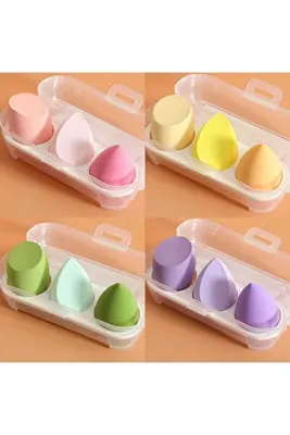 ZEYNABEAUTY 3'lü Standlı Makyaj Süngeri Seti
