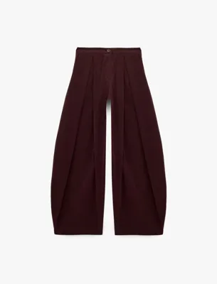Koton Düğmeli Cepli Pamuklu Gabardin Barrel Pantolon