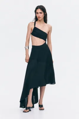 H&M Çift Kumaşlı Asimetrik Etek