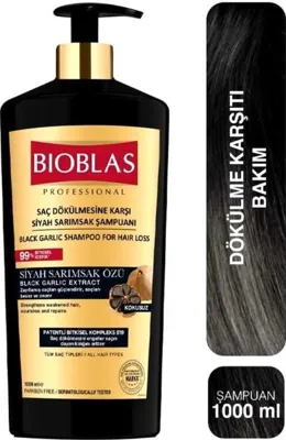 Bioblas Saç Dökülmesine Karşı Siyah Sarımsak Şampuanı 2 x 1 L