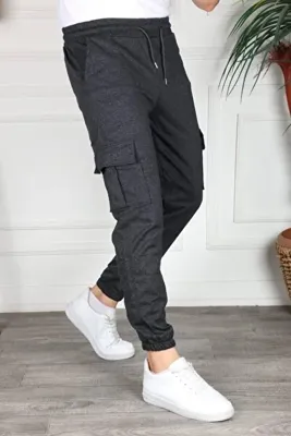 Genel Markalar Kargo Cep Unisex Paça Lastikli Eşofman Altı