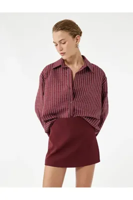 Koton Slim Fit Cep Detaylı Mini Şort Etek