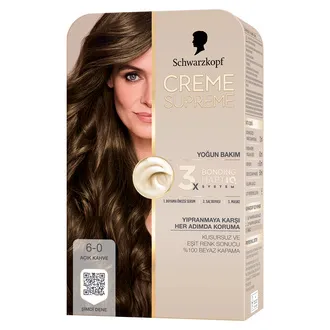 Schwarzkopf Creme Supreme 1-0 Siyah Saç Boyası 182 Ml
