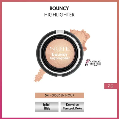 Note Cosmetics Note Bouncy Highlighter Yumuşak Kremsi Aydınlatıcı 04 Golden Hour