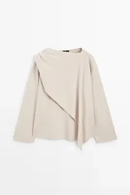 Massimo Dutti Pelerinli total look triko kazak