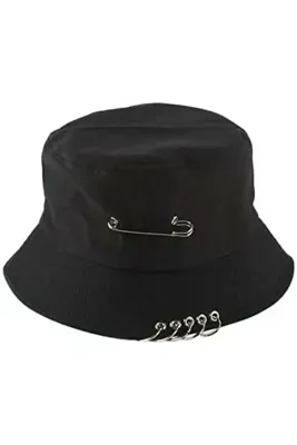 SYT Piercingli İğneli Balıkçı Beş Halkalı Bucket Kova Şapka