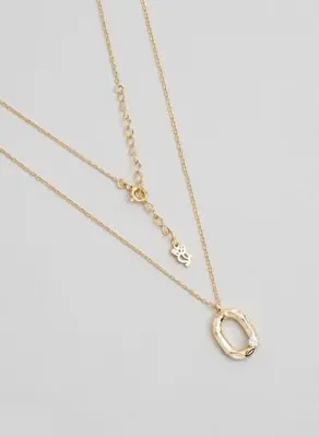 So Chic Modern Tasarım 18 Ayar Sarı Altın Kaplama 45 Cm Gümüş Minimal Kolye