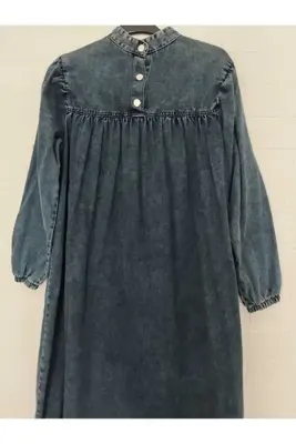 anne moda ankara Pamuklu dokuma, Robalı, Hamileler de Giyebilir, Geniş, uzun, KOT elbise