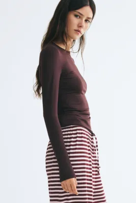 H&M Uzun Kollu Mikrofiber Üst